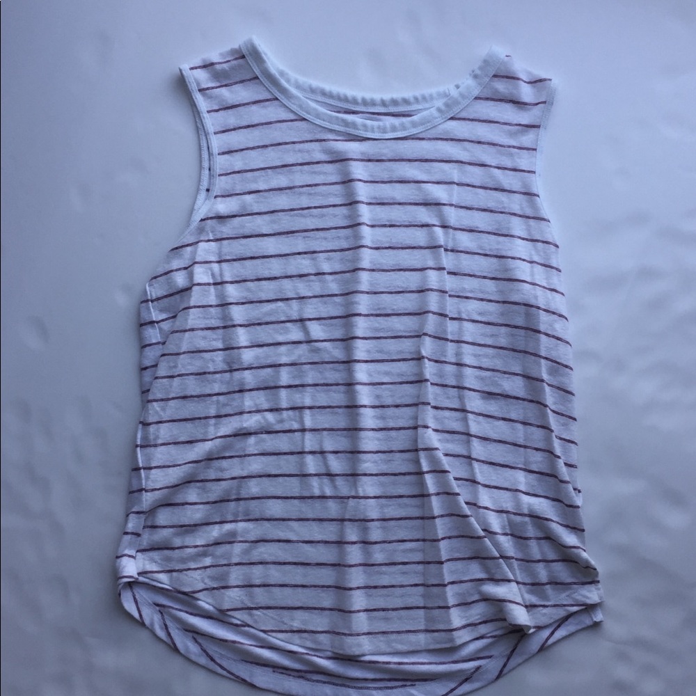 High neck striped tank
